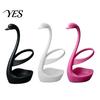 Bathroom Toothbrush Organizer 3D Printed Swan Holder, with Hollow Water-Draining Design, Black White Breathable Stand Dual Color, Widened Stable Base,