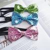 Sparkling Gold Glitter Resin Bow Tie Pin For Wedding And Party Wear