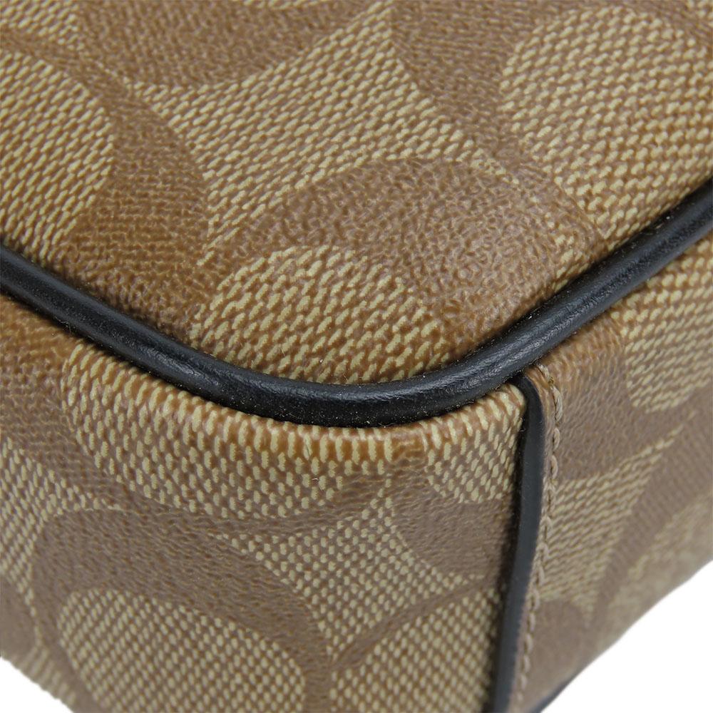 Used COACH Shoulder Bag F50715 Signature leather/PVC black Brown