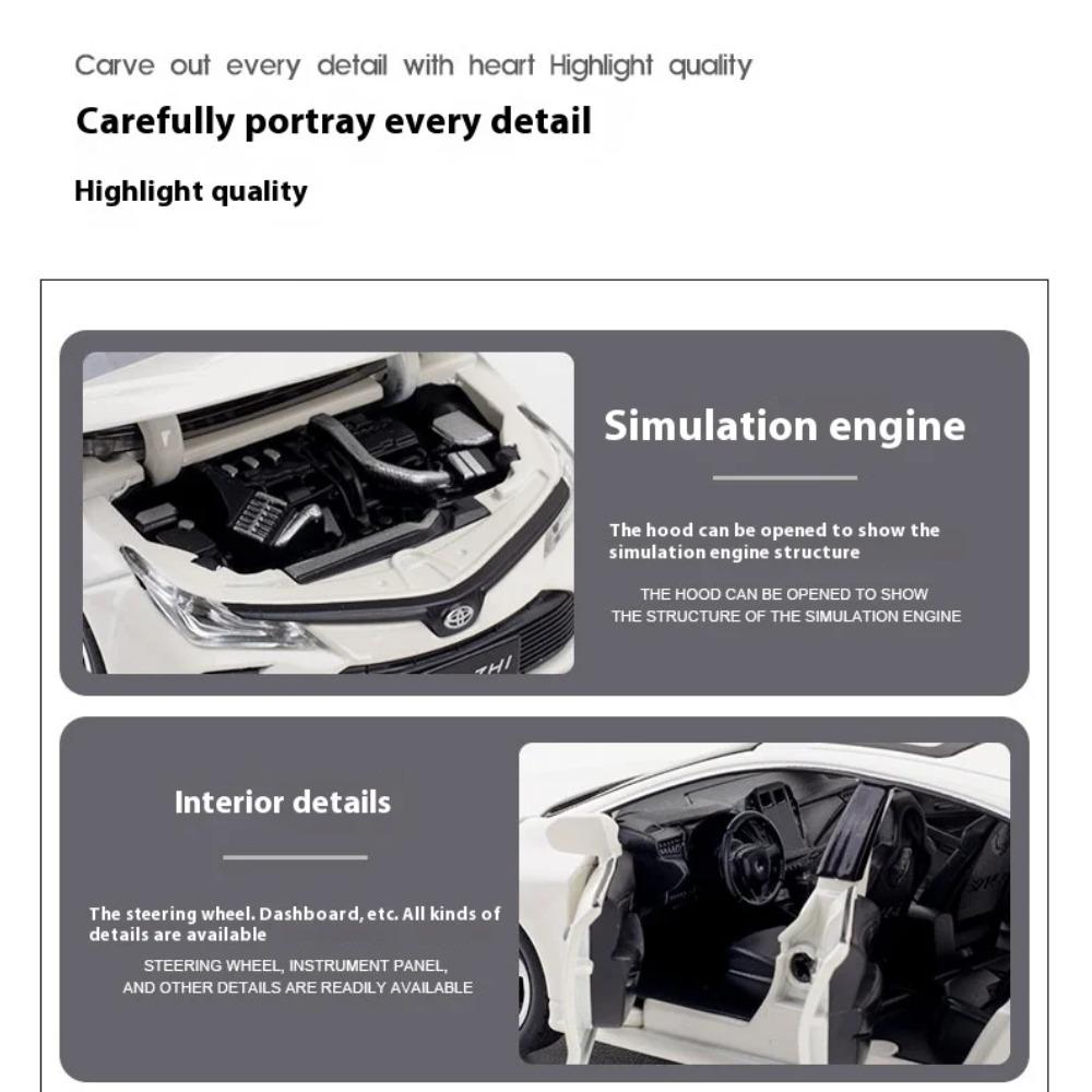 1/32 TOYOTA Corolla Alloy Car Diecast Model Sound & Light Pull Back Toy Children's Toy Kids Gift Birthday Present for Boys