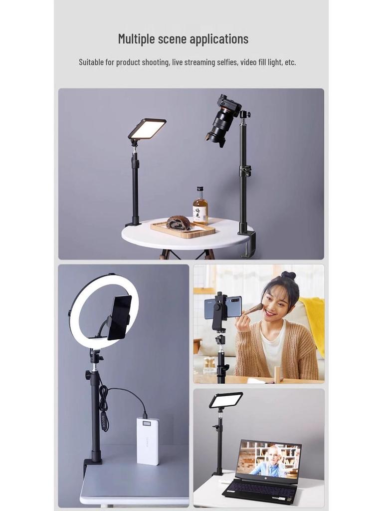 Photography Light Stand & Phone Holder for Desktop, Live Streaming, and Short Videos