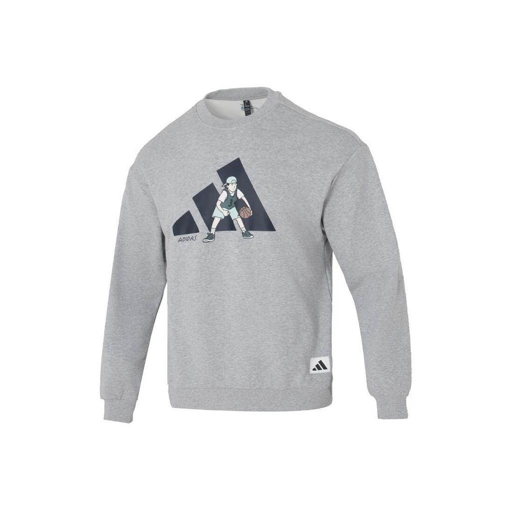 adidas Men's GFX Sports Crew Neck Sweatshirt Grey KC5323
