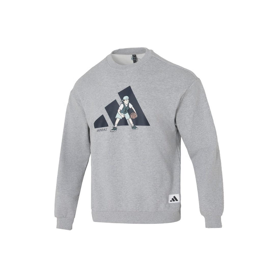 adidas Men s GFX Sports Crew Neck Sweatshirt Grey KC5323 M