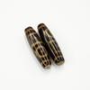 Taiwanese Black Gold Three-Eyed Dzi Agate Beads for DIY Wenwan Bracelets and Necklaces