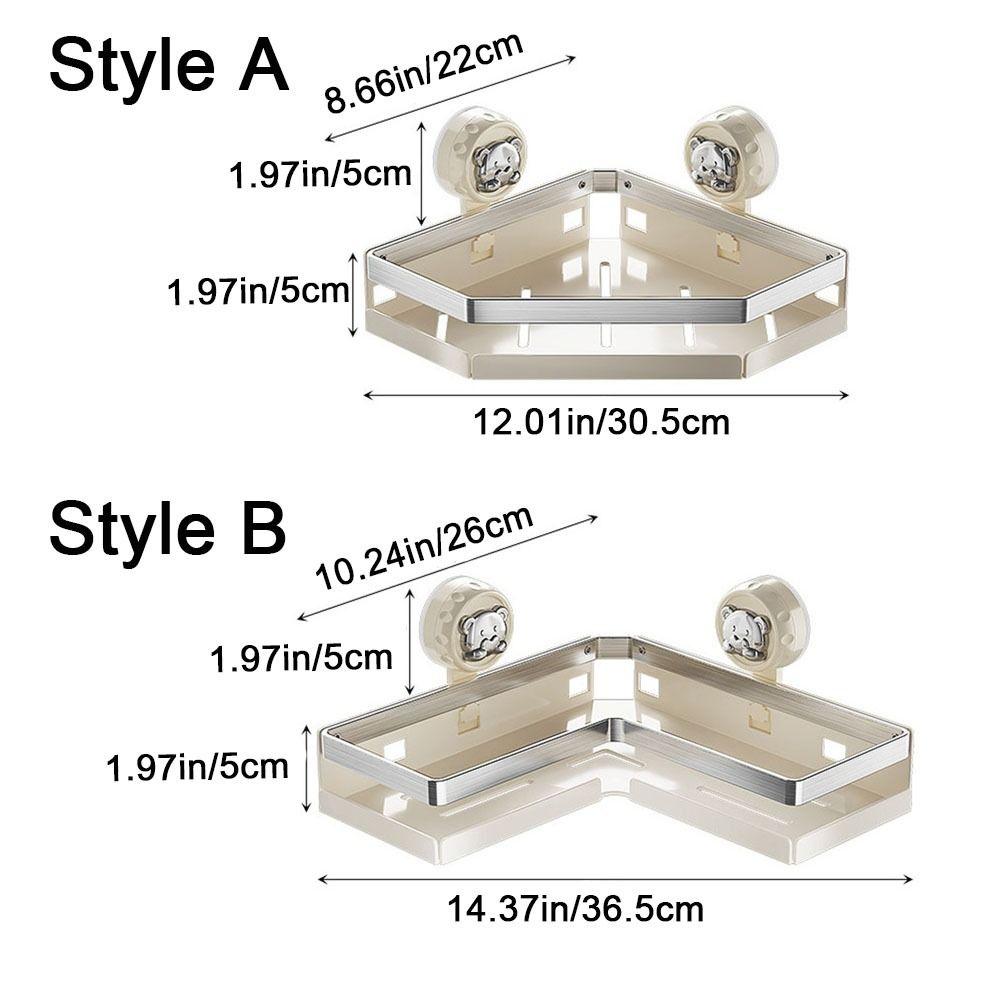Triangular Corner Storage Shelf Stainless Steels Shower Shampoo Rack Toiletries Organizer  Corner