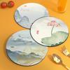 Mountain Waterfall Rubber Coaster Round Ape Waterproof Oil Resistant Heat Insulation Pad for Soup Pot Cup Plate Table Mat