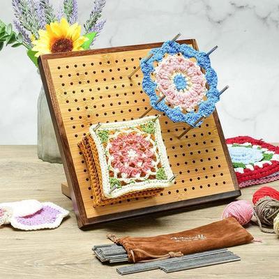Portable Blocking Board For Crocheting Durable Woolen Knitting Sewing DIY Crafting Board with Holes Universal Adjustable For DIY