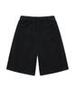 WEST GRAND BOULEVARD Curved Cut Wide One-Puck Sweat Shorts Black