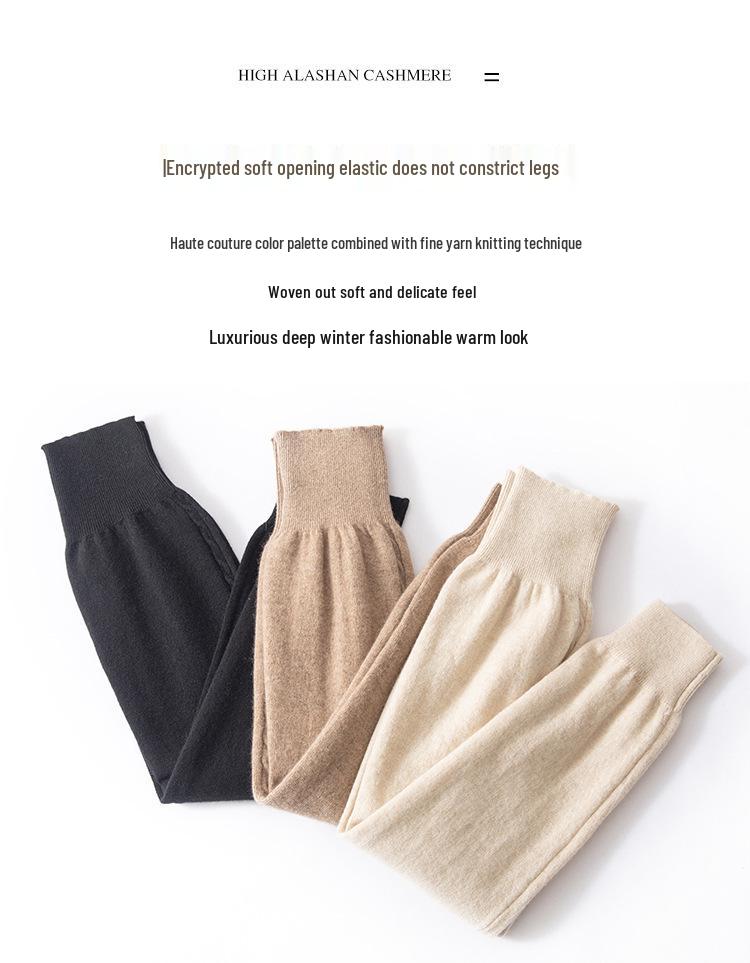 100% Pure Cashmere Women’s Knee Pads: Extended Length, Warm Knit Leg Warmers