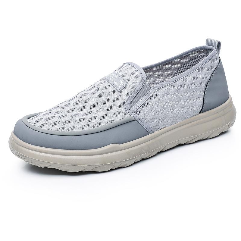

Men s round toe soft sole shoes men s shoes casual wear mesh overshoes Men s restaurant work shoes 45 серый