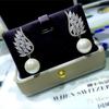 Huitan Elegant Female Gorgeous Pendant Earrings with Bright Zirconia Luxury Lady Engagement Ceremony Party Jewelry for Women