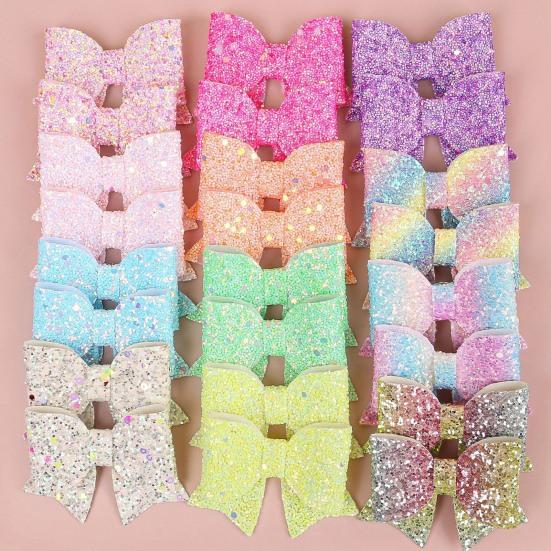 Hairpin Three-Dimensional Swallowtail Butterfly Wing Shape Hair Clip with Glitter Sparkling Sequins Kids Ponytails Braids Party Hair Accessories