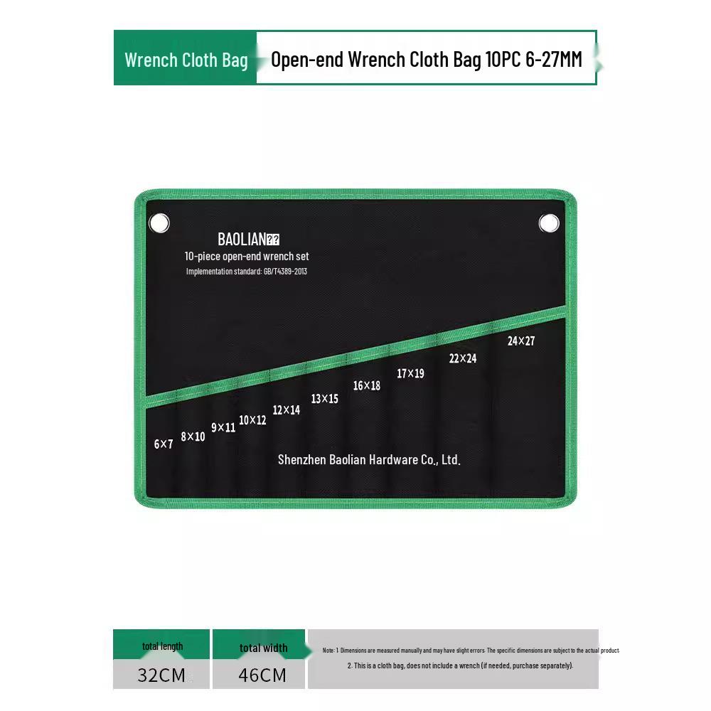 Baolian Multifunctional Tool Bag - Thickened Canvas Storage for Combination and Open-End Torx Wrenches