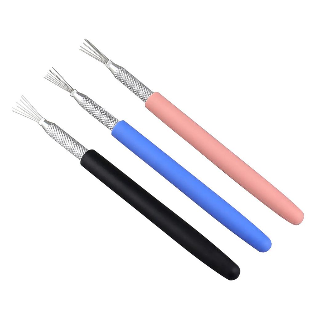 3PCS Clay Sculpting Needle Tool Set Suitable for Detailed Texturing Modeling Wax Sculpting with Stainless Steel Bristles