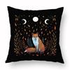 Vikama Moon Phases & Magical Creatures Pillow Covers Pattern Cushion Cover Suitable For Sofa Bedroom Car Pillow Cover Decor