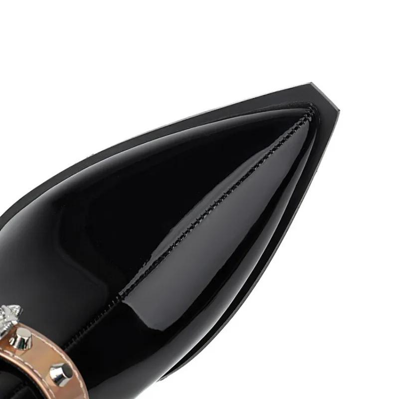 Fashion New Belt Buckle Cross Strap 6.5cm Thick Sole Long Boots Autumn Winter Fashion Short Plush Warm Women Knee High Boots Size 35-46