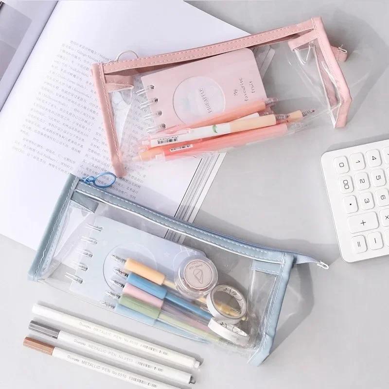 Transparent Pencil Case, Large-capacity Student Stationery Bag, Fashionable Pencil Bag School Cute Pencil Case Stationery