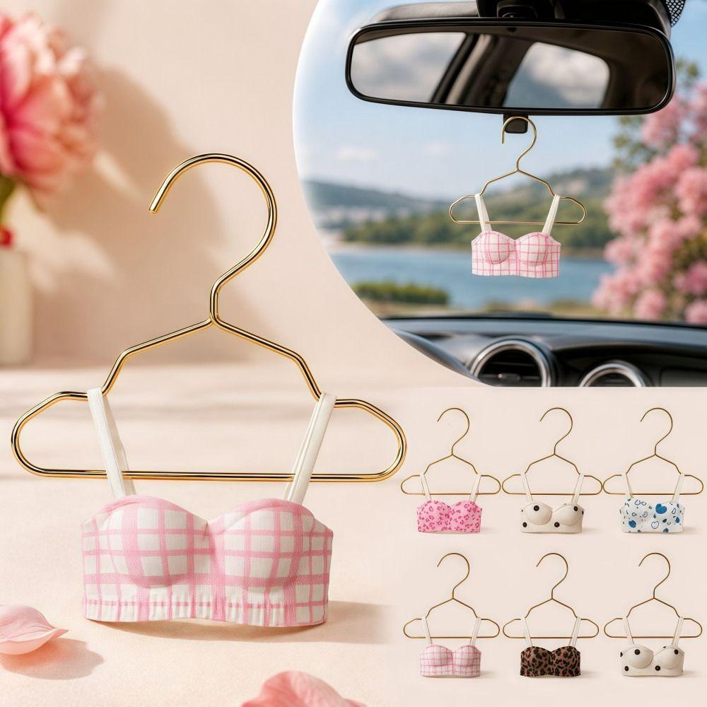Leopard Print Car Hanging Ornament Underwear Shape Rearview Mirror Pendant Vehicle Interior Decor