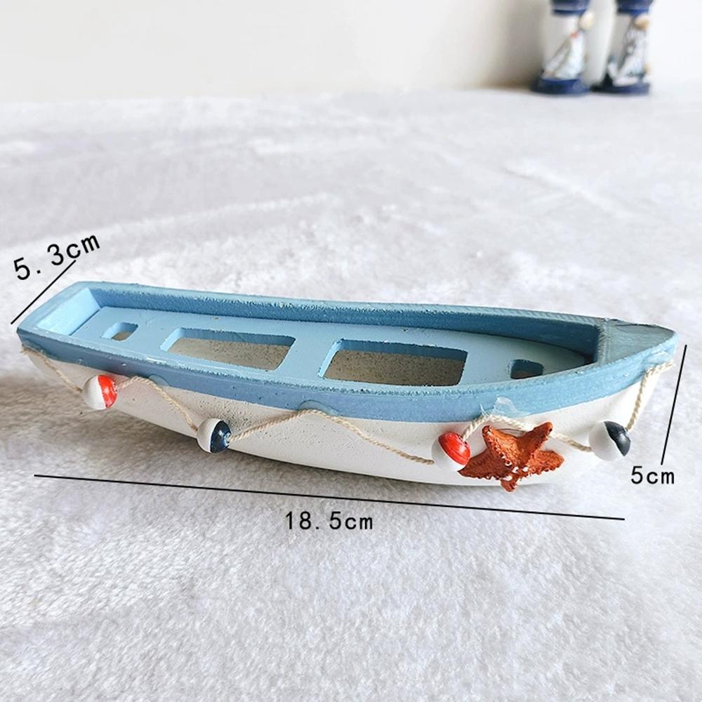 Wooden Boat Ornaments Craft  Home Decoration Marine Sailboat Shelf Model  Living Room Office Gifts Desktop Mediterranean Styles