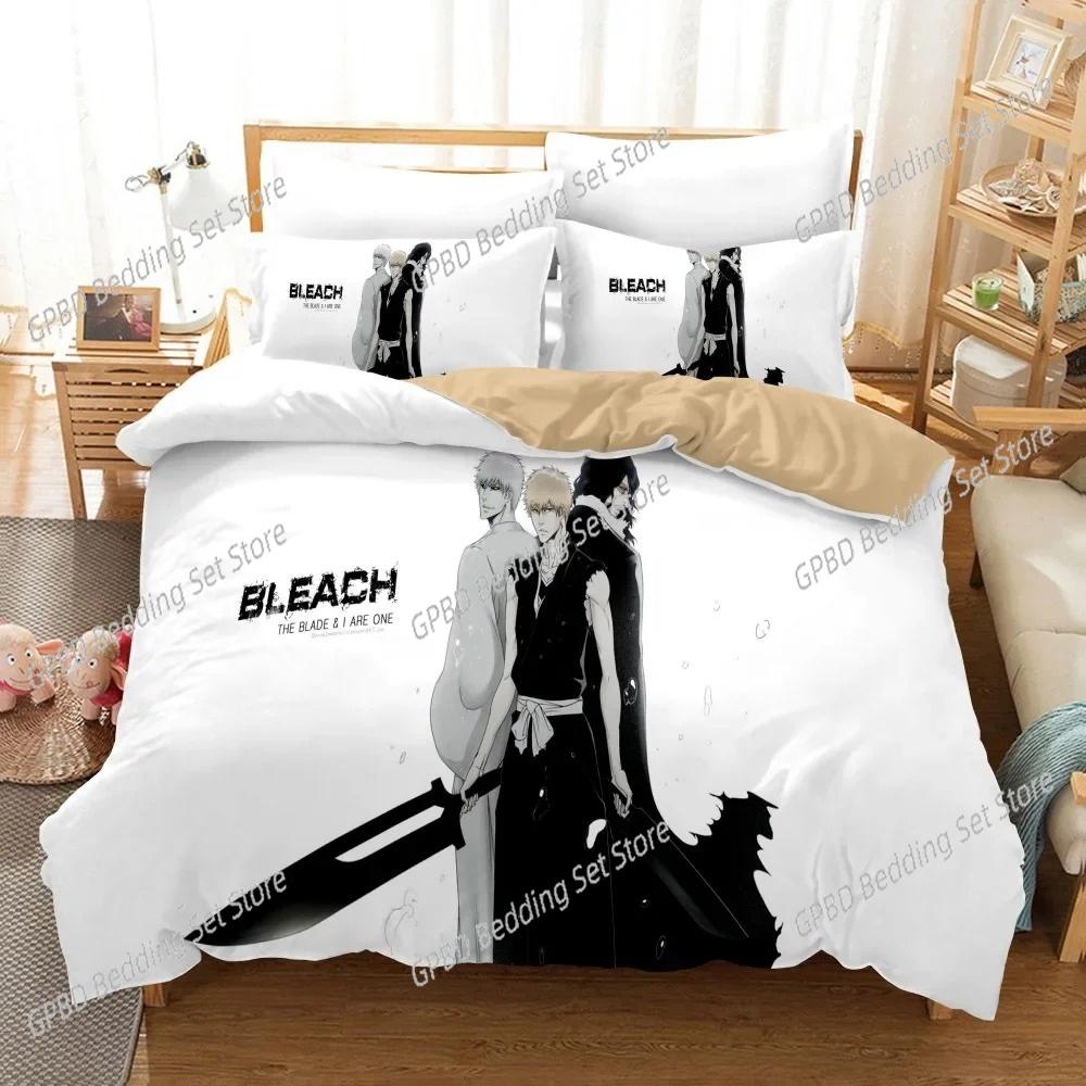 Anime Bleach Toushirou Ichigo Bedding Set Single Twin Double Queen King Cal King Size Bed Linen Set