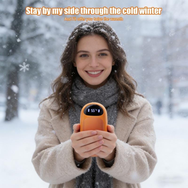 Fast Heating USB Rechargeable Hand Warmer Providing Easy Warmth Feature Magnetic Accent For Indoor And Outdoor Use