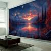 Forest Starry Tapestry Bonfire Night Sky Galaxy Landscape Wall Hanging Bedroom Dormitory Living Room Background Wall Decoration