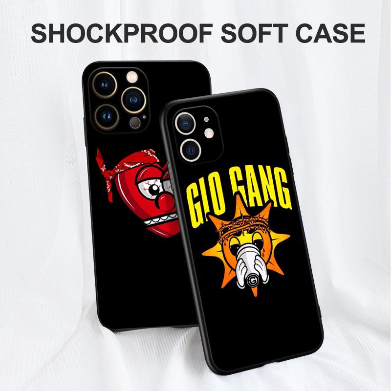 Black tpu case for iphone 5 5s se 2020 6 6s 7 8 plus x 10 XR XS 11 12 13 mini pro MAX back cover Fundas Glo Gang Chief Keef Capa