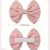 10pcs/set Sweet Flower Print Bowknot Hair Clips for Baby Girls Cute Cotton Bows Hairpins Barrettes Headwear Kid Hair Accessories