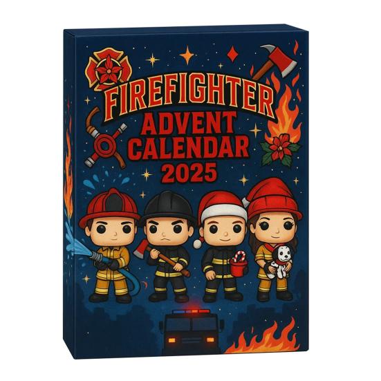 Christmas Advent Calendar 2025 24 Days Firefighter Countdown Calendar with Collectible Figures Holiday Gifts for Kids Adults