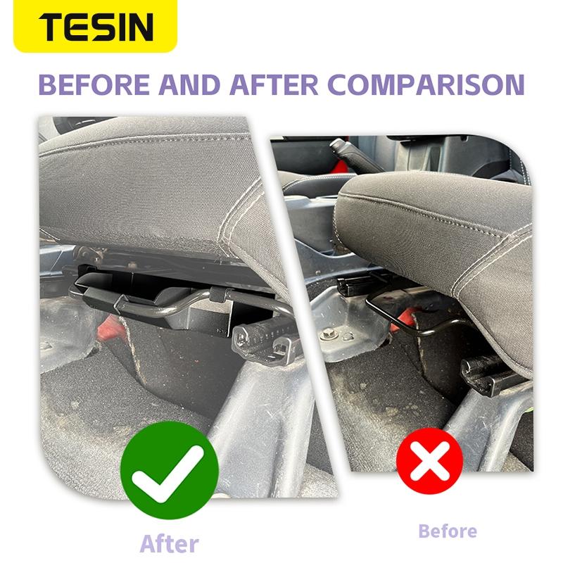 TESIN Car Front Seat Under Storage Box Organizer Tray fit for Jeep Wrangler JK 2007-2017 Stowing Tidying Interior Accessories