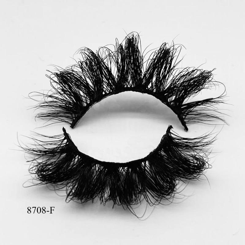 Die neuen 20MM Nerz Russische gekräuselte künstliche Wimpern, Europäische und Amerikanische Wimpern sind dick, gekräuselt und unordentlich, und gebratene Wimpern.