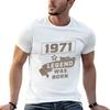 1971 A Legend Is Born Birthday Gift Design Tshirt Plain Customs Black Tshirts For Unisex