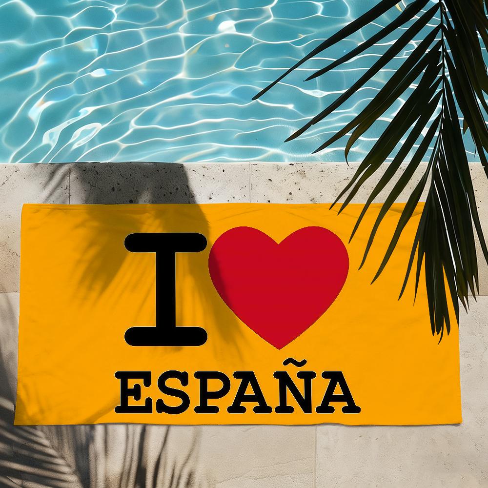 Flag of Espana Spainish Spain Towel Drying Bath Towel Applicable To Light Swimming Camping Yoga Beach Out