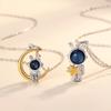 Original Astronaut Rabbit Couple Necklace: S925 Sterling Silver, Unique High-End Design, Perfect Commemorative Gift