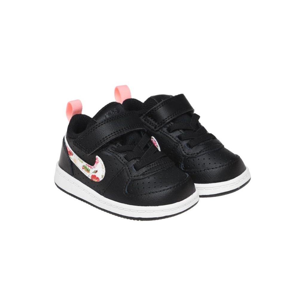 Nike Court Borough Low Vintage Floral Black Pink TD BQ7033-001