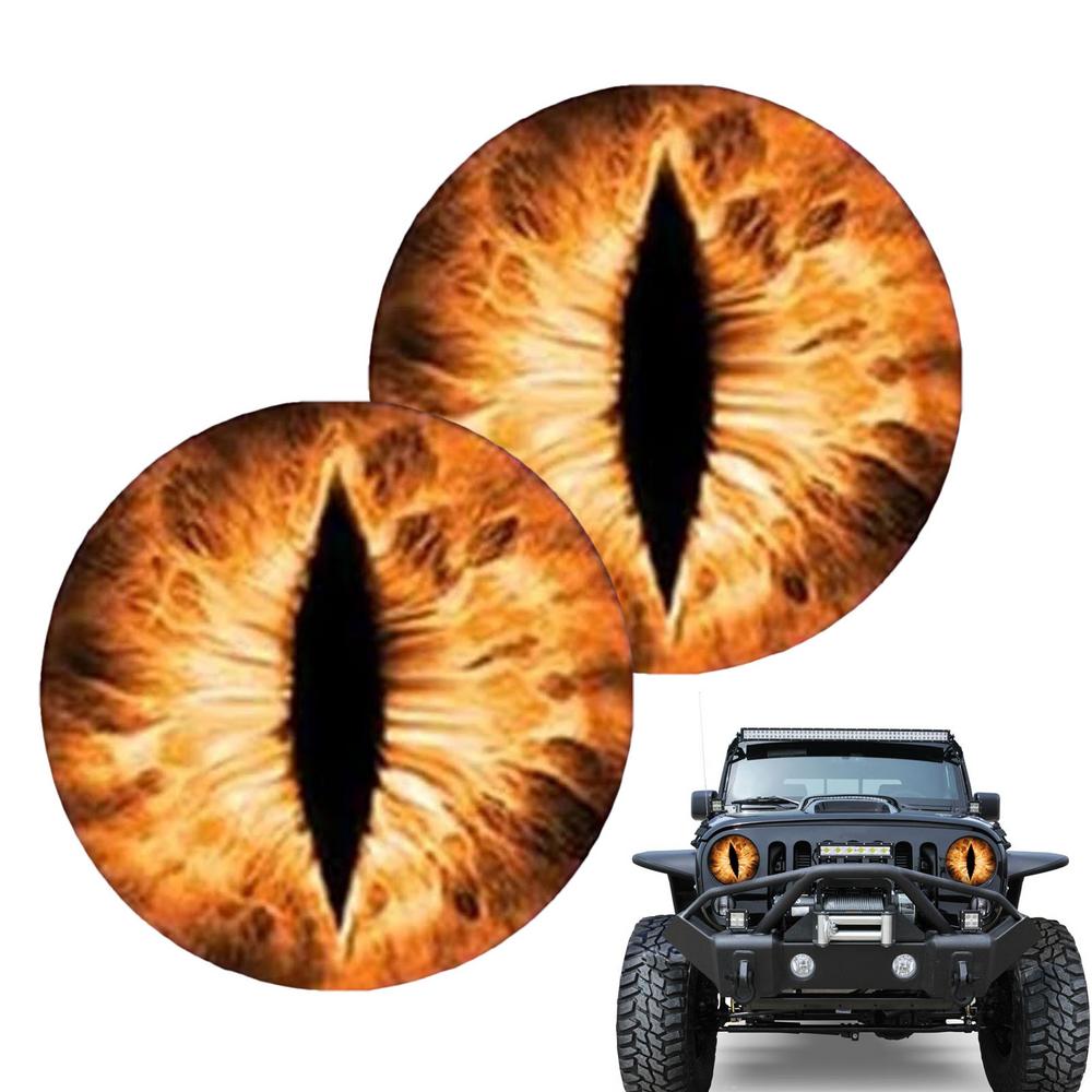 Beast Eyes Scheinwerferaufkleber Rund Auto Scheinwerfer Beast Eyes Aufkleber 3D Stereoskopisches Design Dekorationsaufkleber Für Fast Autos