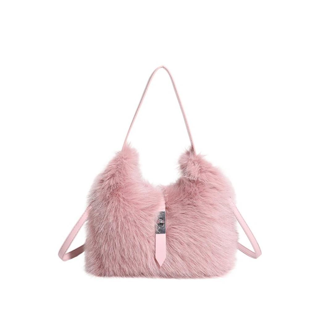 Shoulder Bag Women Plush Daily Commute