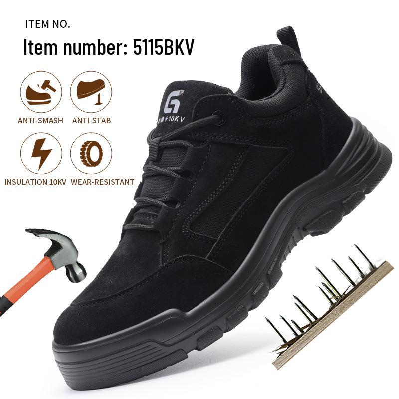 Men's Safety Shoes: Anti-Smash, Anti-Puncture, 4.0MM Kevlar, Comfortable & Lightweight Protection Footwear