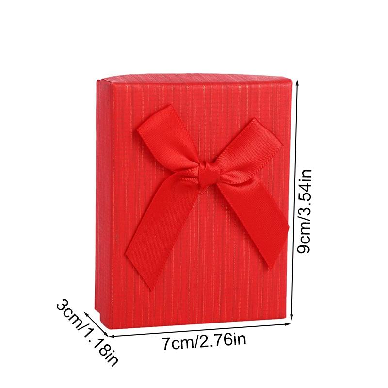 1Pc Cardboard Earring With Sponge Inside Ring Bow Bracelets Gift Box Rectangle Jewelry Set Necklace Packaging Boxes