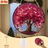 2D Flat Romantic Pink & Red Heart-Shaped Branch Acrylic Decoration Sign, Suitable for Wall Decoration, Porch, Room, Villa, Accents Home, Hallway, or W