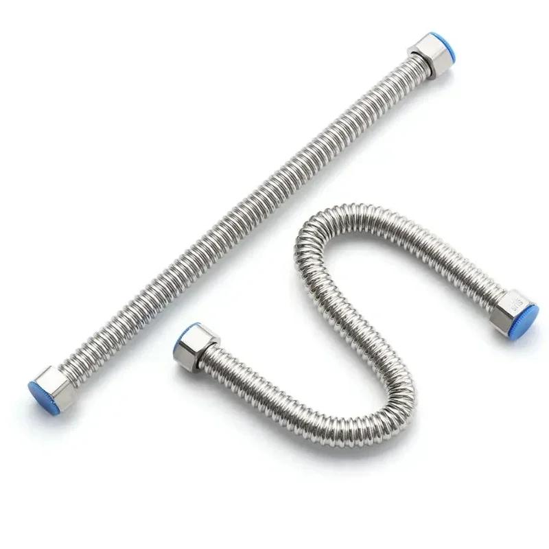 G1/2" 304 Stainless Steel Corrugated Water Inlet Pipe, Electric Water Heater Cold and Hot Hydraulic Water Supply Hose