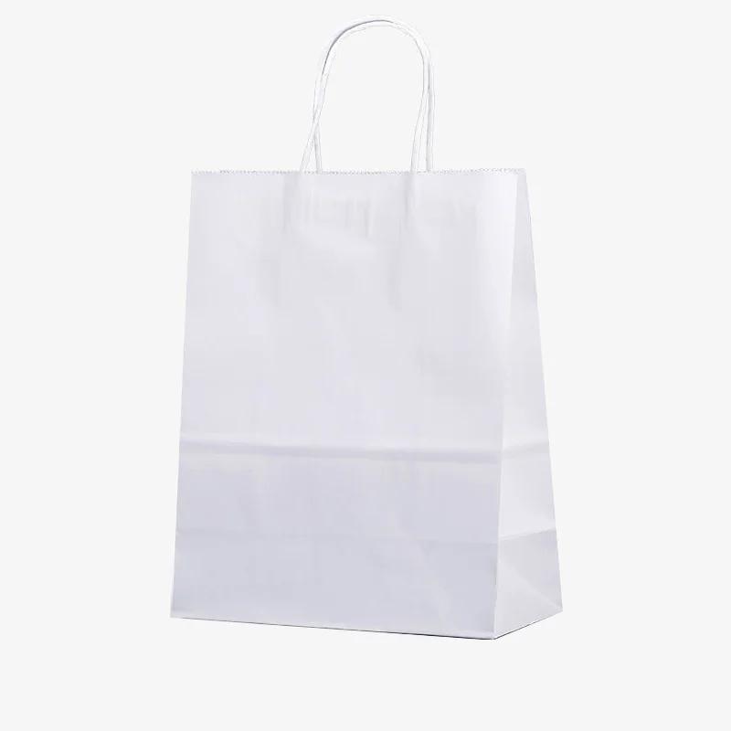 25/50Pcs Brown Kraft Paper Gift Bags With Handle Wedding Birthday Party Favor Bags For Small Shopping Retail Merchandise Bags