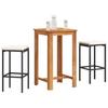 Vidaxl 3-Cz. Black Garden Bar Furniture Set