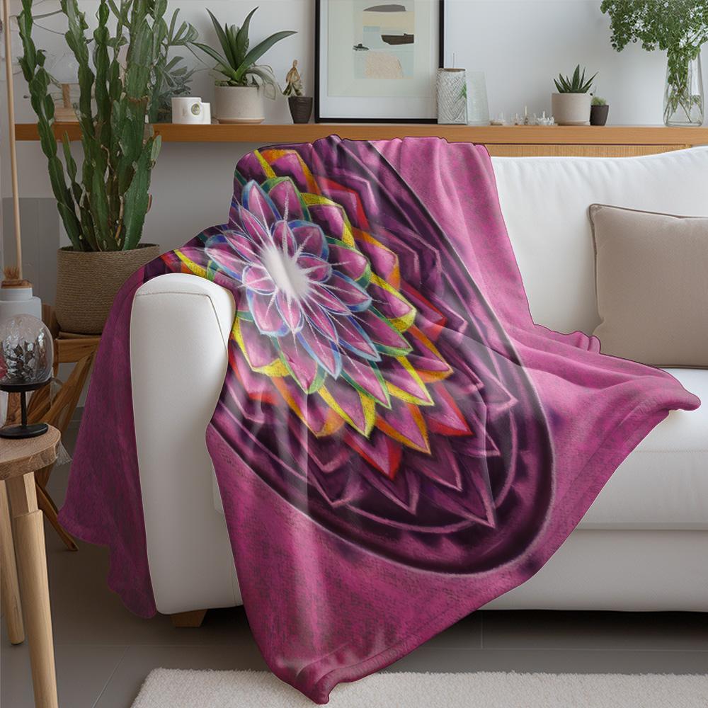 Faux Fur Throw Blanket Mandala Decorative Bed Blanket Sofa Cover For Living Room Bedroom Kids Gift
