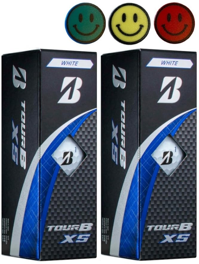 

TOUR B X XS Golf 2024 2 with 3 Ball Marks 2 Balls, Model, Sleeves, (XS White, Sleeves)