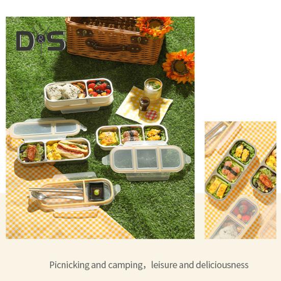 Snackbehälter aus Edelstahl, unterteilte Gewürzbox mit Deckel, Lunchbox mit auslaufsicheren, versiegelten Fächern, wiederverwendbarer Lebensmittelbehälter für die Schule