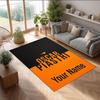 Lando Norris Crystal Velvet Rug, Custom Name Text Personalized Non‑Slip Floor Mat for Home Decor Gift