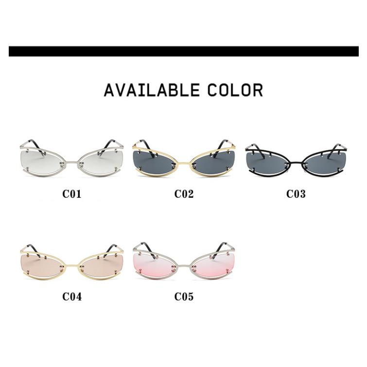 Women's sunglasses, punk style metal personality street photography, fashionable driving beach sunglasses
