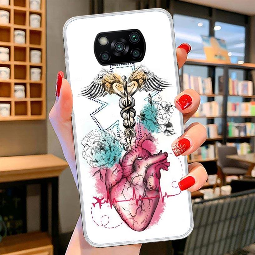Medicine Nurse Doctor Cover Phone Case For Xiaomi Poco F7 Ultra X7 X6 X5 Pro M7 Redmi 15C 15 13C 13 12C 12 10C 10 9A 9C 9T 9 She