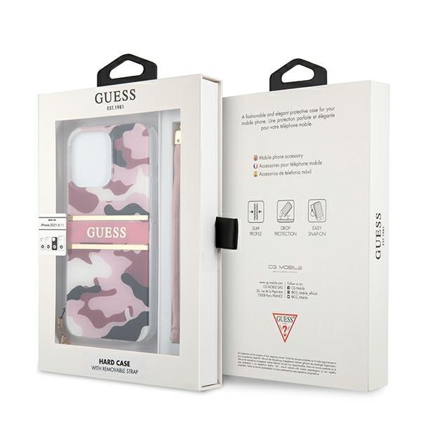 Guess Guhcp13Xkcabpi Iphone 13 Pro Max6,7 Różowy/Pink Hardcase Camo Strap Collection